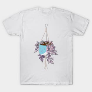 tradscantia plant in trans pride masc pot T-Shirt